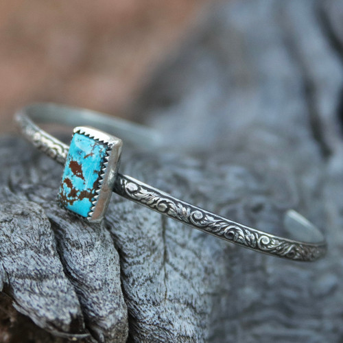 Belleza Rectangle Turquoise Cuff Bracelet