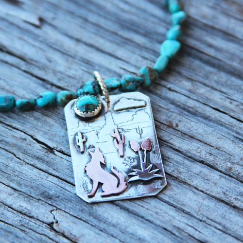 Howl at the Moon Turquoise Necklace