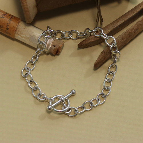 Medium Sized Cable with Ball Toggle Bracelet Medium Sized Cable with Ball Toggle Bracelet