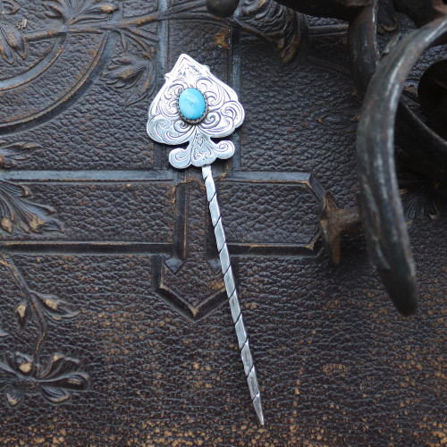 Engraved Spade Hat Pick Engraved Spade Hat Pick