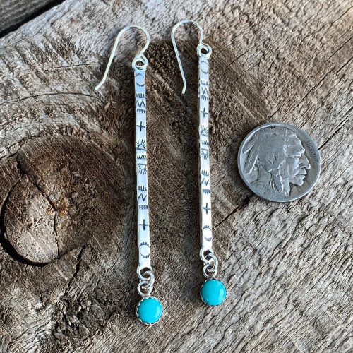 Wyandotte Hand Stamped Drop Earrings Wyandotte Hand Stamped Drop Earrings