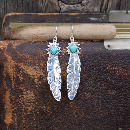 Iriquois Feather Earrings
