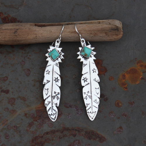 Iriquois Feather Earrings