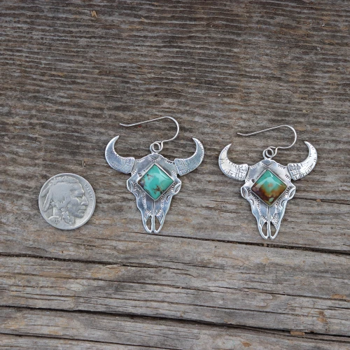 Kiowa Buffalo Skull Earrings