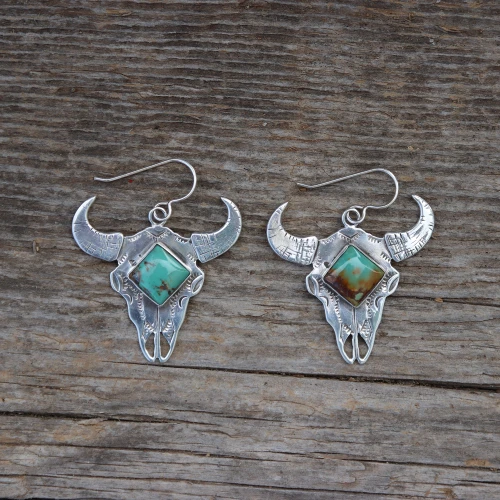 Kiowa Buffalo Skull Earrings