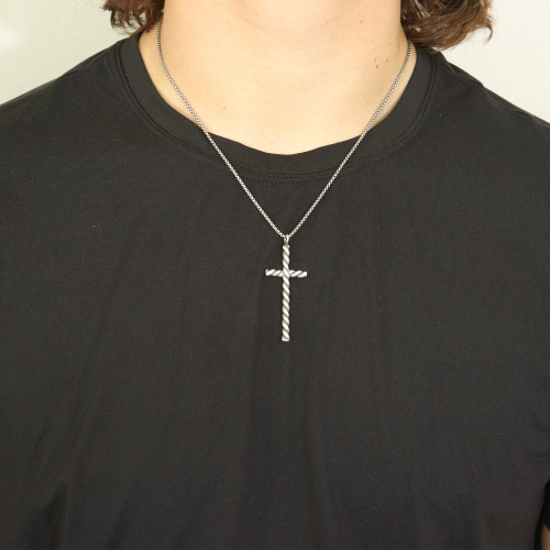 Rope Cross Necklace Rope Cross Necklace