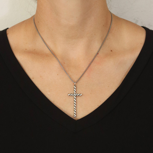 Rope Cross Necklace Rope Cross Necklace