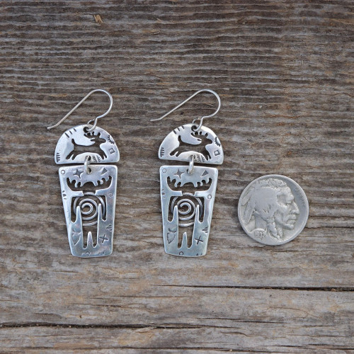 Deer Shaman Petroglyph Earrings