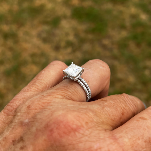 Diamond Solitaire Wedding Ring Set