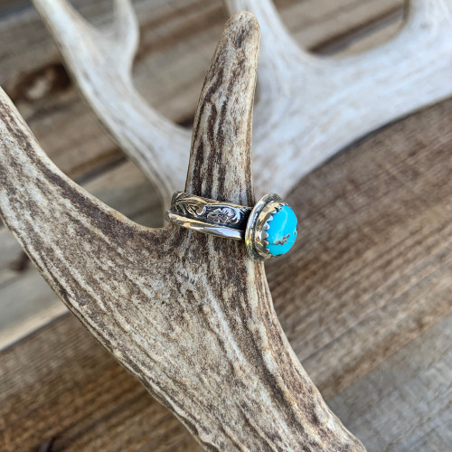 Double Band Turquoise Ring
