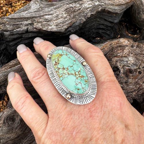 Large Oval Turquoise Ring 3