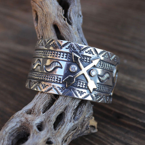 Ranch Brand Stamped Diamond Cuff Bracelet 2