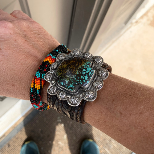 Southwest Stamped Cross Leather Bracelet Southwest Stamped Cross Leather Bracelet