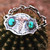 Medical ID Southwest Stamped Turquoise Bracelet 1