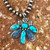 Floral Dragonfly Opal & Turquoise Necklace