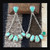 Multi-Stone Turquoise Dangle Earrings