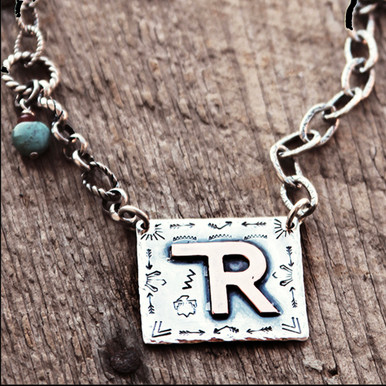 Rectangle Ranch Brand Necklace