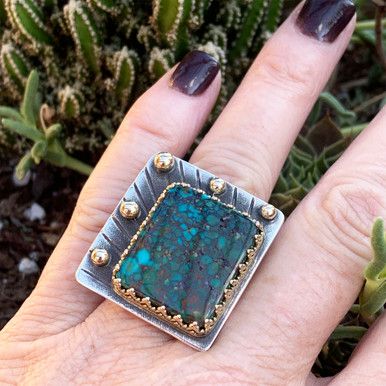 Square Turquoise Ring
