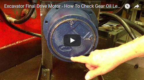 Excavator Final Drive Motor – Gear Oil Level