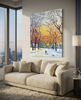 Winter of Central Park NY (Original Painting) Oil on Canvas 20" x 16" Framed by Han Mook Kim