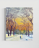 Winter of Central Park NY (Original Painting) Oil on Canvas 20" x 16" Framed by Han Mook Kim