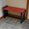 Bench in red and black by Alan Kalker