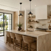 Pottery Style Indoor/Outdoor LED Pendant Light with Downrod
