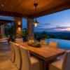 Pottery Style Indoor/Outdoor LED Pendant Light with Downrod