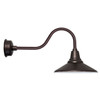 Contemporary 16" Mahogany Bronze Gooseneck LED Barn Light