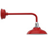 12" Traditional Cherry Red Peony Barn Lights