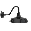 18" Black Gooseneck with Vintage Arm LED Barn Light