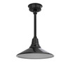 16" Calla LED Pendant Light in Black with Black Downrod