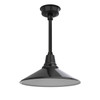 18" Calla LED Pendant Light in Black with Black Downrod