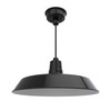 22" Vintage LED Pendant Light in Black