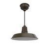 16" Vintage LED Pendant Light in Mahogany Bronze