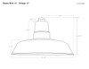 Shade Dimensions for 12" Oldage LED Pendant Light in Galvanized Silver