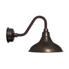 12" Dahlia LED Barn Light with Vintage Arm in Mahogany Bronze