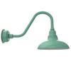 12" Dahlia LED Barn Light with Rustic Arm in Jade