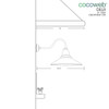 Dimensions for 20" Calla LED Barn Light with Contemporary Arm