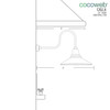 Dimensions for 20" Calla LED Barn Light with Industrial Arm