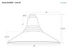 20" Calla LED Barn Light Shade Dimensions