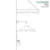 Dimensions for 20" Calla LED Barn Light with Metropolitan Arm