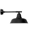 10" Farmhouse LED Barn Light with Victorian Arm - Black