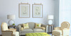 Example: Tru-Slim Hardwired LED Picture Light - Antique Brass Mounted on Painting in Living Room