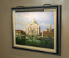 Example: Tru-Slim Hardwired LED Picture Light - Black Mounted on Painting