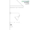 Dimensions for 10" Blackspot LED Sign Light with Traditional Arm in Mahogany Bronze