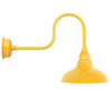12" Dahlia LED Barn Light with Rustic Arm in Yellow