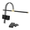 22" Battery Operated LED Grand Piano Lamp - Black with Brass Accents