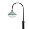 8ft, 11ft or 14ft Peony Barn Post Light with Jade Finish Shade