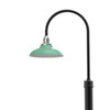 8ft, 11ft or 14ft Peony Barn Post Light with Jade Finish Shade